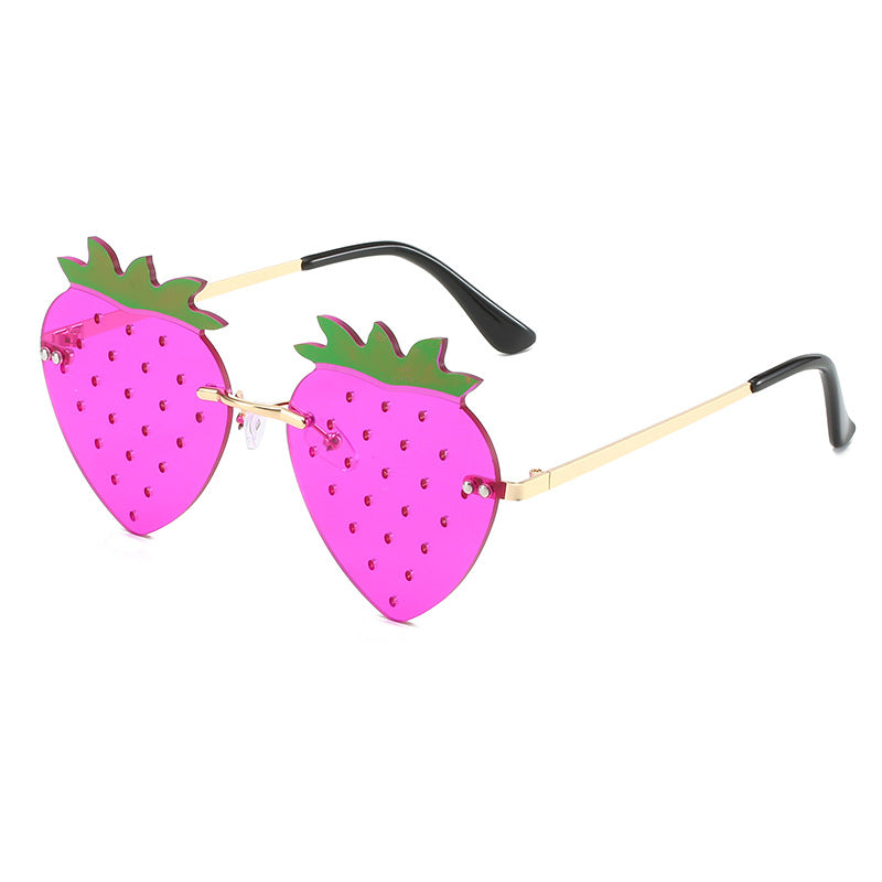 Wholesale Funny Strawberry Shape Street Fashion Sunglasses